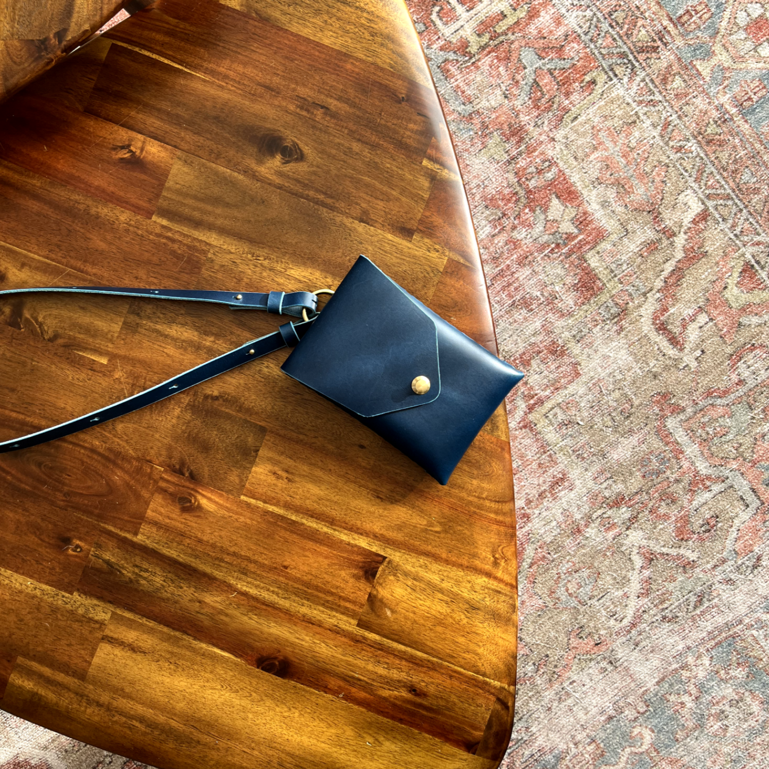 capsule bag mini in blue | modjul quality leather handbag