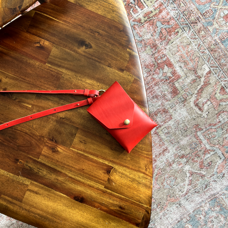 capsule bag mini in red | modjul quality leather handbag